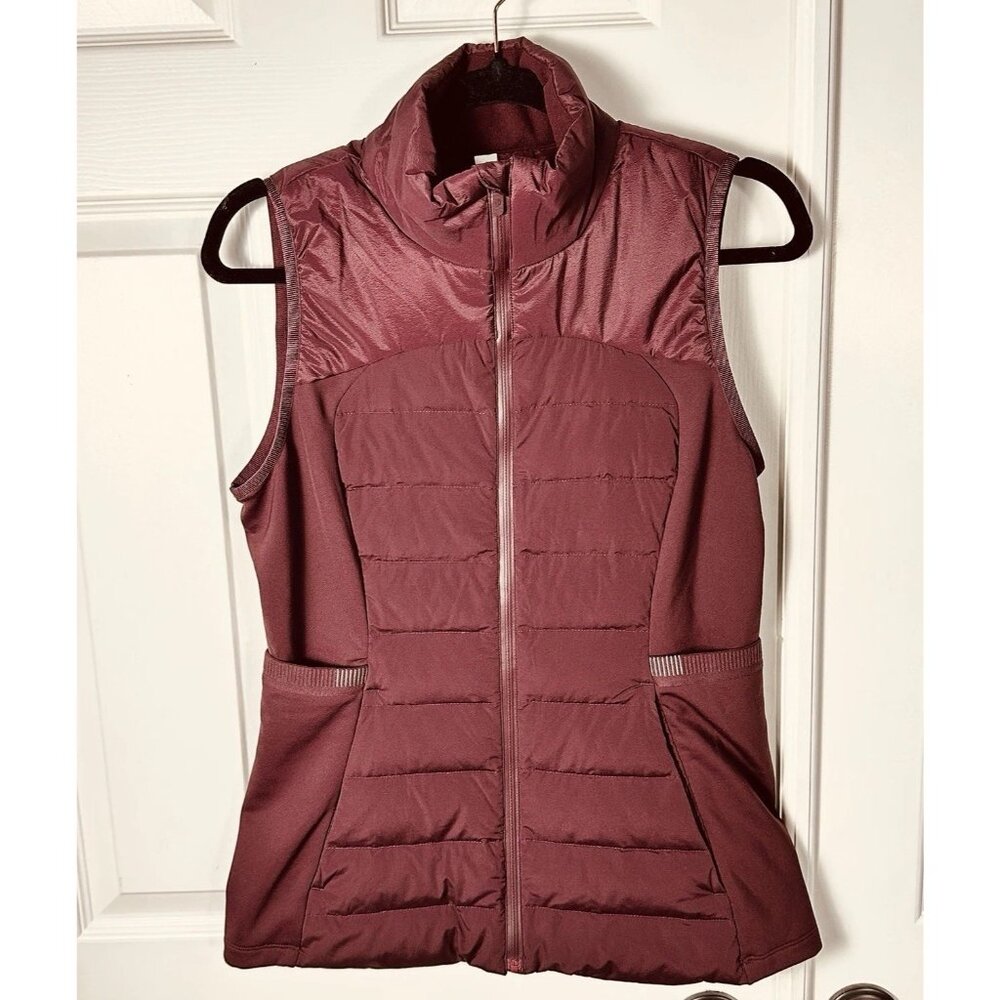 Lululemon Womens Vest Down For It All Goose Down Vest Size 8 D.Red 700 Fill $148 - Picture 3 of 13